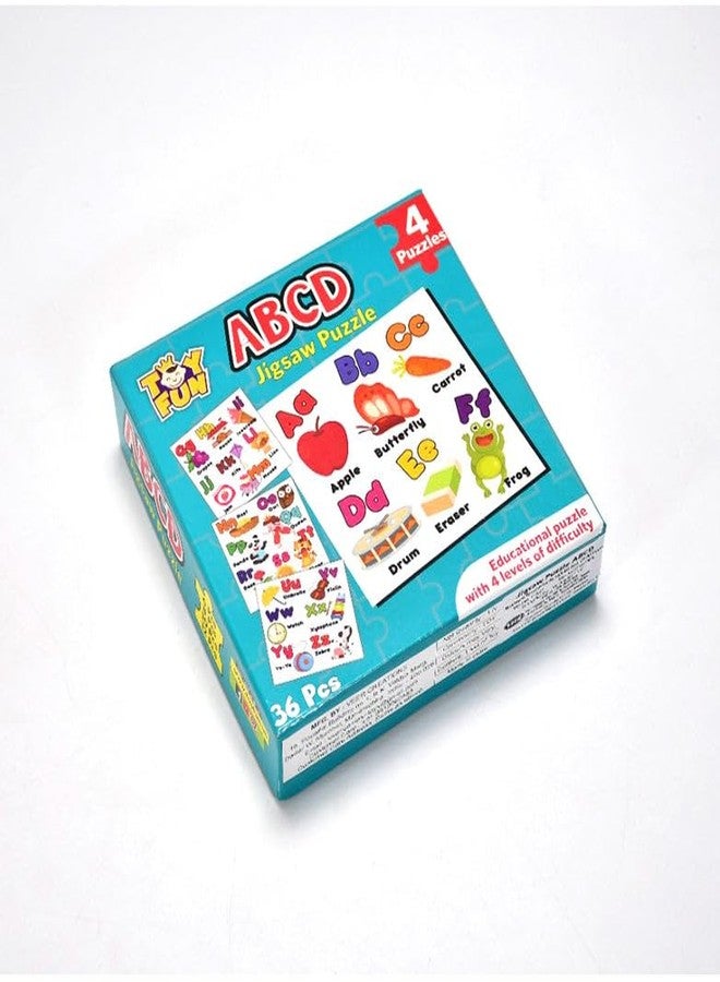 DeoDap ABCD Jigsaw Puzzle for Kids 4 Pcs - English Letters for Kids Learning, Educational Board Games for Toddlers & Preschoolers, Fun Game for Early Schooling & Gifts for Boys & Girls - Image 3